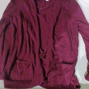 Croft & Barrow Maroon Cardigan